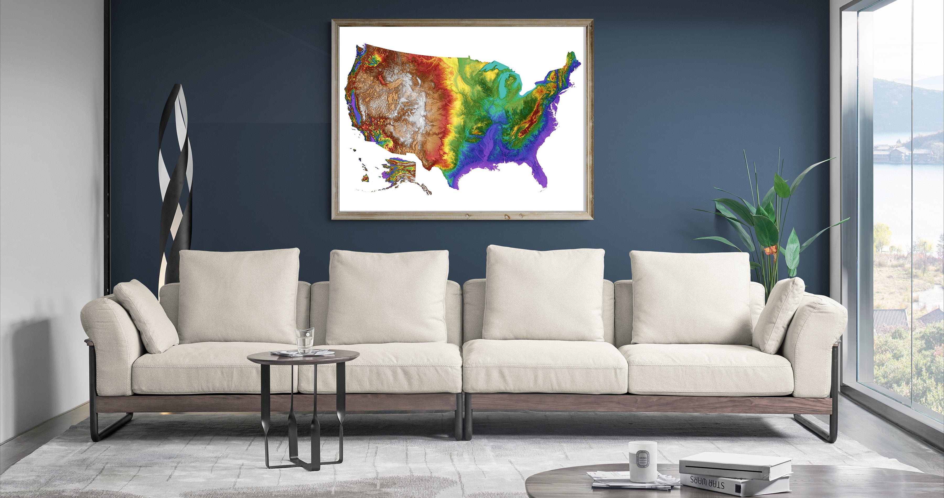 USA Color Elevation Maps