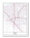 Fresno California USA City Map