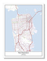 San Francisco California USA City Map