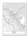 San Mateo California USA City Map