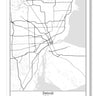 Detroit Michigan USA City Map