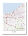 Cleveland Ohio USA City Map