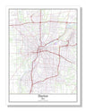 Dayton Ohio USA City Map