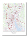 Providence Rhode Island USA City Map