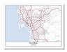 San Diego California USA City Map