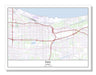 Gary Indiana USA City Map