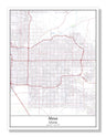 Mesa Arizona USA City Map