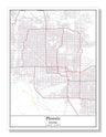Phoenix Arizona USA City Map