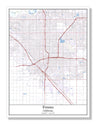 Fresno California USA City Map