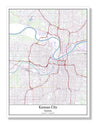 Kansas City Kansas USA City Map