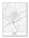 Lowell Massachusetts USA City Map