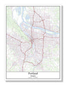 Portland Oregon USA City Map