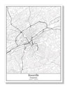 Knoxville Tennessee USA City Map
