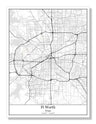 Ft Worth Texas USA City Map