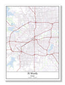 Ft Worth Texas USA City Map