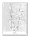 Seattle Washington USA City Map