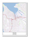 Tacoma Washington USA City Map