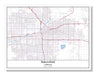 Bakersfield California USA City Map