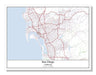 San Diego California USA City Map
