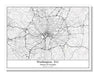 Washington DC District of Columbia USA City Map