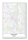 Mannheim Germany City Map
