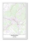 Saarbrucken Germany City Map
