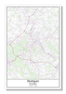 Stuttgart Germany City Map