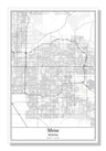Mesa Arizona USA City Map