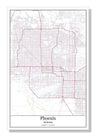Phoenix Arizona USA City Map