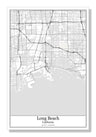 Long Beach California USA City Map