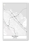 San Mateo California USA City Map