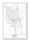 Stockton California USA City Map