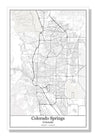 Colorado Springs Colorado USA City Map