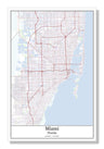 Miami Beach Florida USA City Map