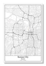 Kansas City Kansas USA City Map