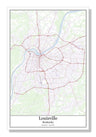 Louisville Kentucky USA City Map