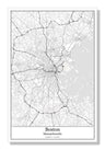 Boston Massachusetts USA City Map