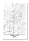 Grand Rapids Michigan USA City Map