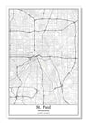 St Paul Minnesota USA City Map