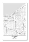 Cleveland Ohio USA City Map