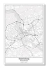 Harrisburg Pennsylvania USA City Map