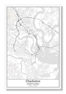 Charleston South Carolina USA City Map