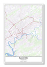 Knoxville Tennessee USA City Map