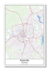 Nashville Tennessee USA City Map