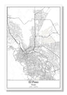 El Paso Texas USA City Map