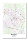 Richmond Virginia USA City Map