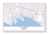 Long Beach California USA City Map