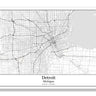 Detroit Michigan USA City Map