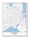 Copenhagen Denmark City Map