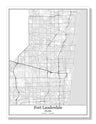 Fort Lauderdale Florida USA City Map